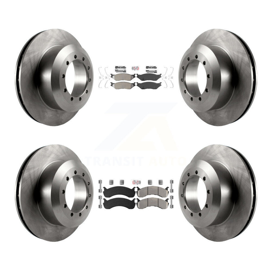 Front Rear Semi-Metallic Pad & Brake Rotors Kit For Ford F-59 Commercial Stripped Chassis K8A-107587