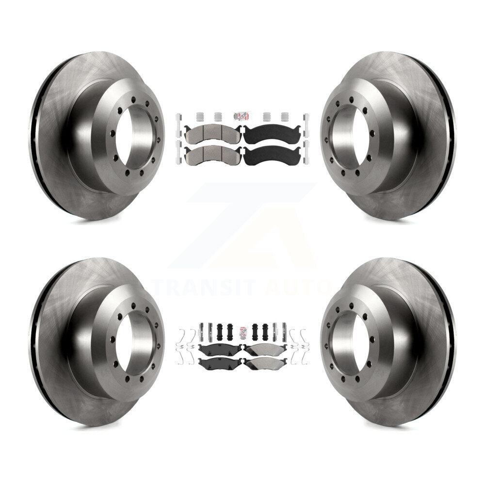 Front Rear Semi-Metallic Pad & Brake Rotors Kit For Ford F-59 Commercial Stripped Chassis K8A-107589