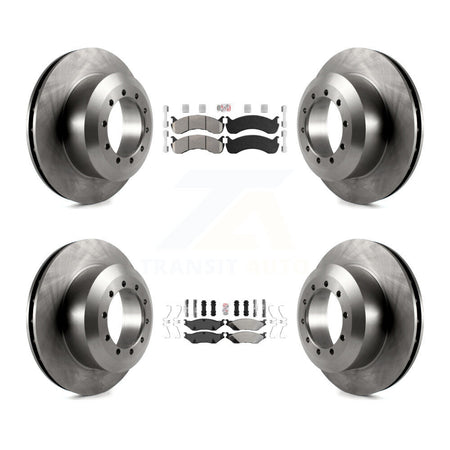 Front Rear Semi-Metallic Pad & Brake Rotors Kit For Ford F-59 Commercial Stripped Chassis K8A-107589