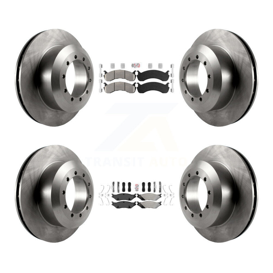Front Rear Semi-Metallic Pad & Brake Rotors Kit For Ford F-59 Commercial Stripped Chassis K8A-107589