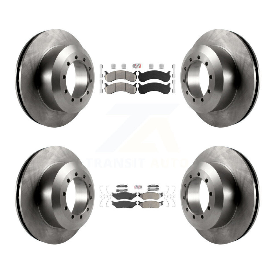 Front Rear Semi-Metallic Pad & Brake Rotors Kit For Ford F-59 Commercial Stripped Chassis K8A-107590