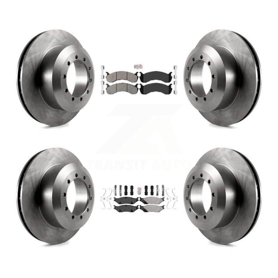 Front Rear Semi-Metallic Pad & Brake Rotors Kit For Ford F-59 Commercial Stripped Chassis K8A-107591