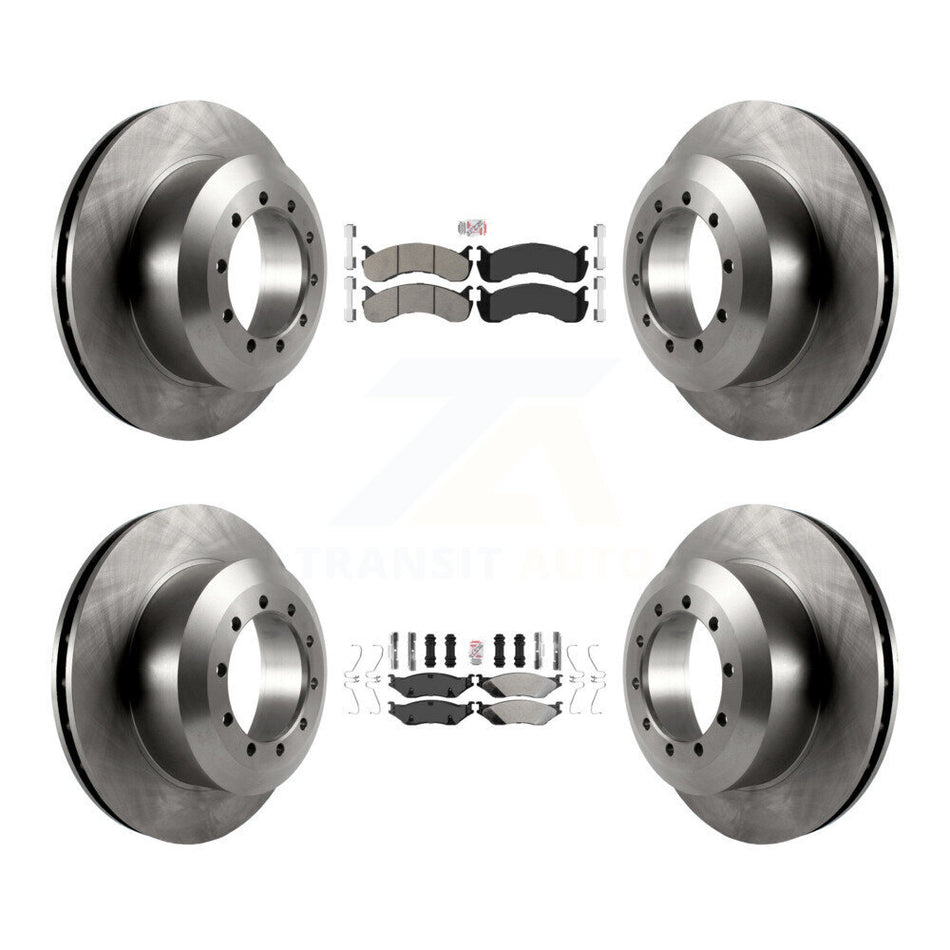 Front Rear Semi-Metallic Pad & Brake Rotors Kit For Ford F-59 Commercial Stripped Chassis K8A-107591