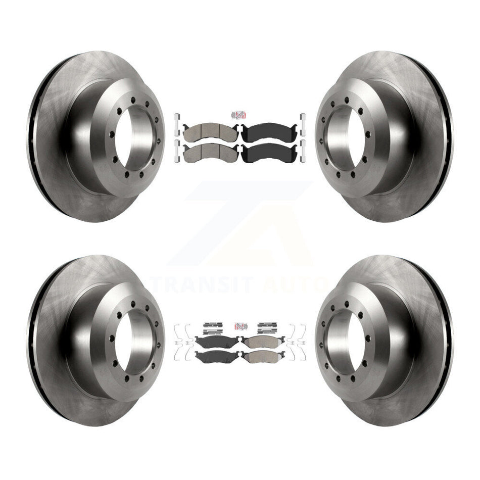 Front Rear Semi-Metallic Pad & Brake Rotors Kit For Ford F-59 Commercial Stripped Chassis K8A-107592