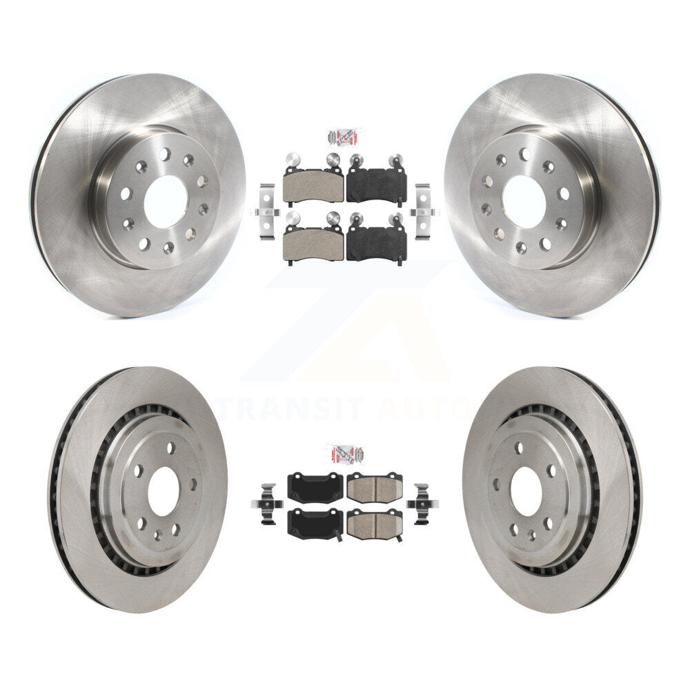 Front Semi-Metallic Rear Ceramic Pad Brake Rotor Kit For 16 Chevrolet Camaro SS with 3.6L K8A-107595