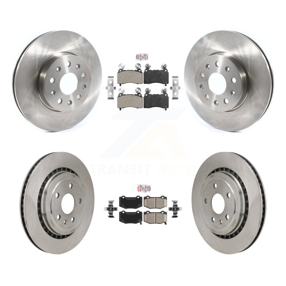 Front Semi-Metallic Rear Ceramic Pad Brake Rotor Kit For 16 Chevrolet Camaro SS with 3.6L K8A-107595