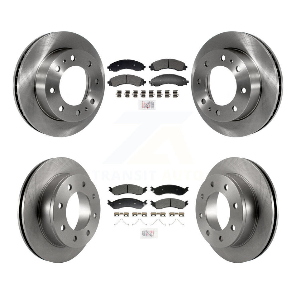 Front Rear Semi-Metallic Pad & Disc Brake Rotor Kit For GMC Savana 2500 Chevrolet Express K8A-107601