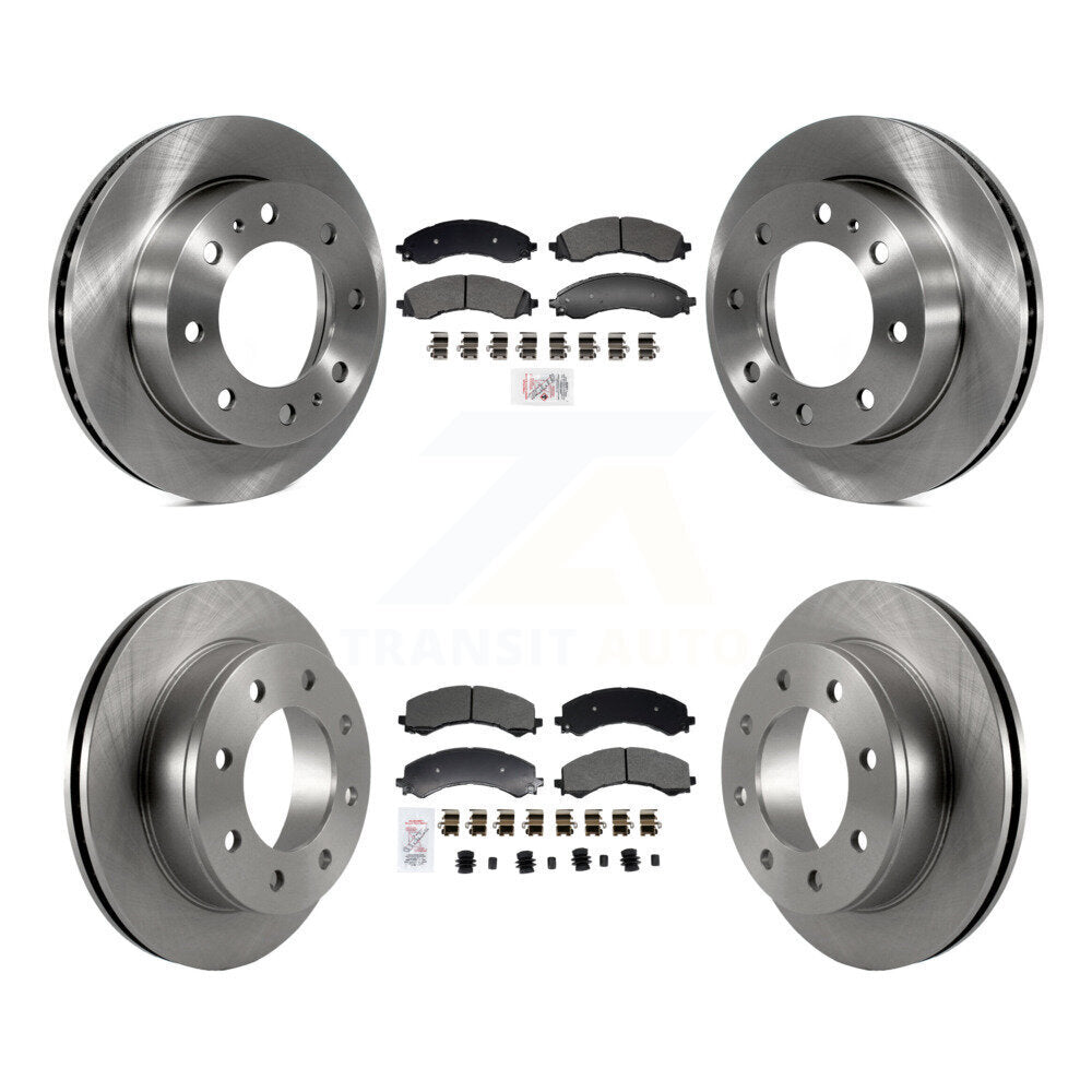 Front Rear Semi-Metallic Pad & Disc Brake Rotor Kit For GMC Savana 2500 Chevrolet Express K8A-107604