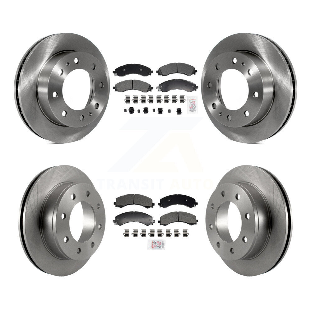 Front Rear Semi-Metallic Pad & Disc Brake Rotor Kit For GMC Savana 2500 Chevrolet Express K8A-107605