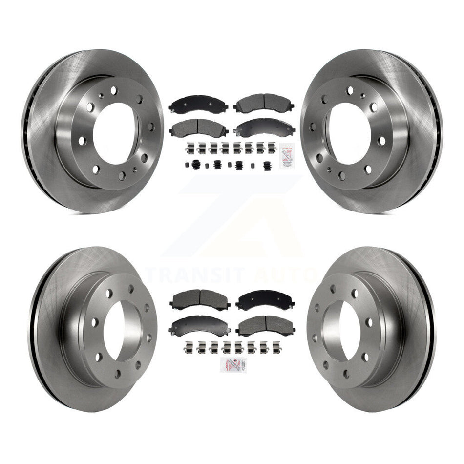 Front Rear Semi-Metallic Pad & Disc Brake Rotor Kit For GMC Savana 2500 Chevrolet Express K8A-107605