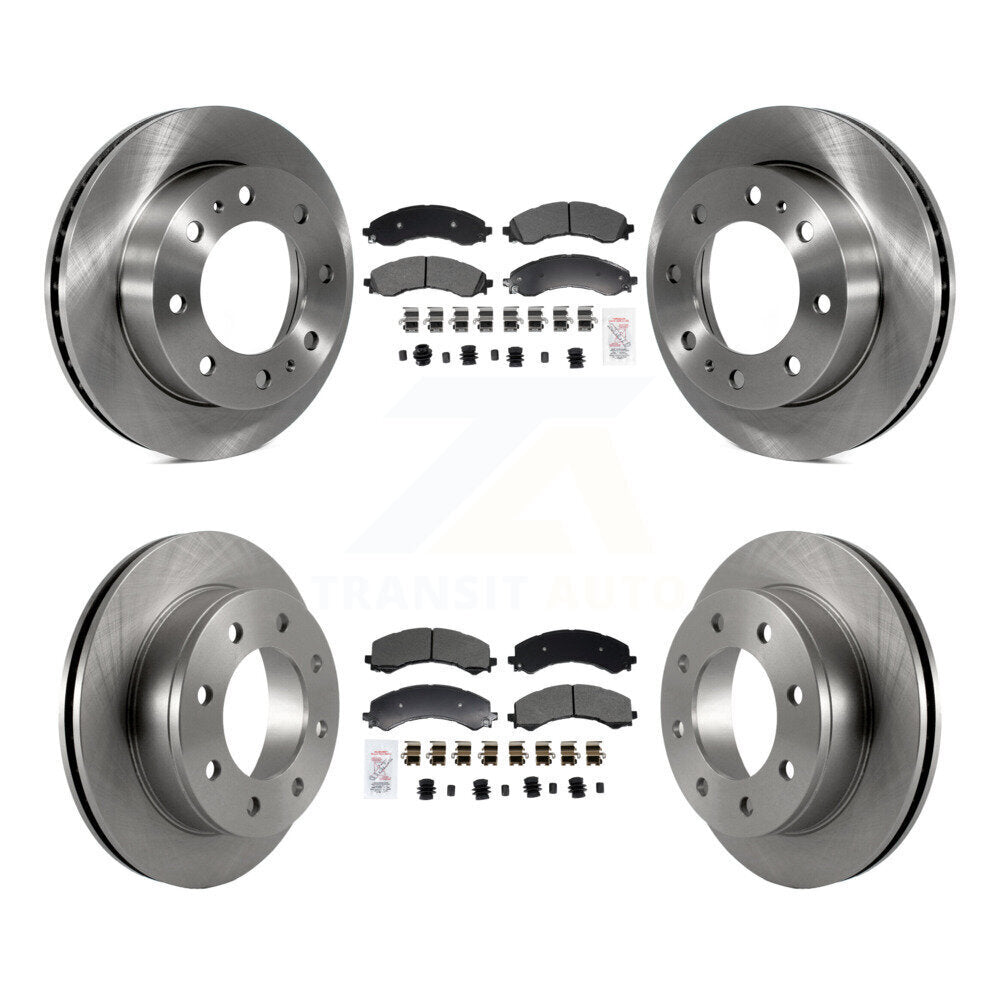 Front Rear Semi-Metallic Pad & Disc Brake Rotor Kit For GMC Savana 2500 Chevrolet Express K8A-107606