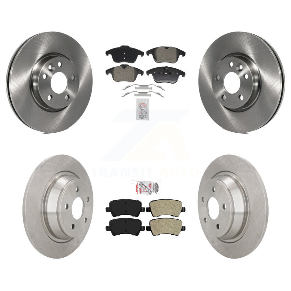 Front Rear Semi-Metallic Pad & Disc Brake Rotor Kit For 2012-2015 Land Rover Range Evoque K8A-107609