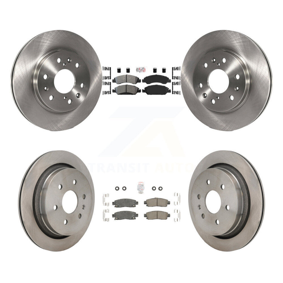 Front Semi-Metallic Rear Ceramic Pads And Disc Brake Rotors Kit For Cadillac XTS K8A-107618