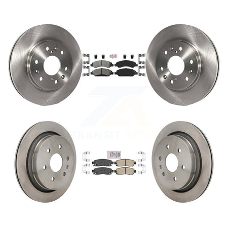 Front Semi-Metallic Rear Ceramic Pads And Disc Brake Rotors Kit For Cadillac XTS K8A-107619