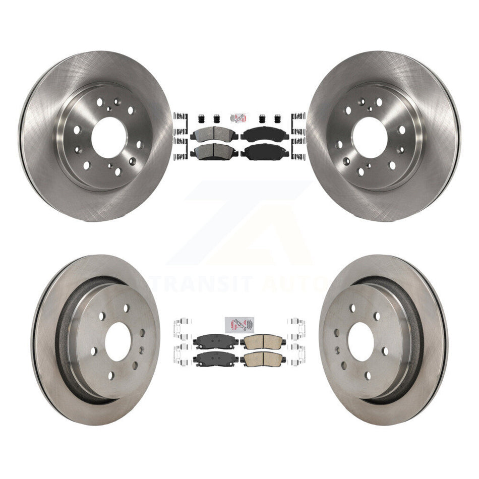 Front Semi-Metallic Rear Ceramic Pads And Disc Brake Rotors Kit For Cadillac XTS K8A-107619
