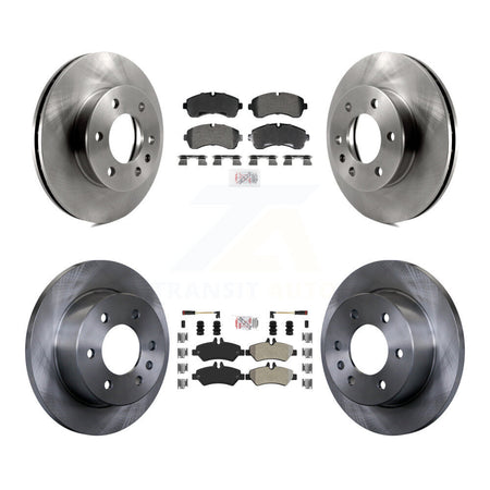 Front Rear Semi-Metallic Pad & Disc Brake Rotors Kit For Dodge Sprinter 3500 Freightliner K8A-107629