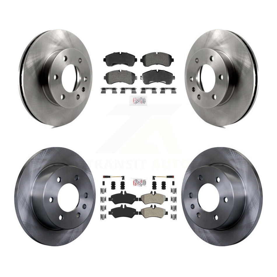 Front Rear Semi-Metallic Pad & Disc Brake Rotors Kit For Dodge Sprinter 3500 Freightliner K8A-107629