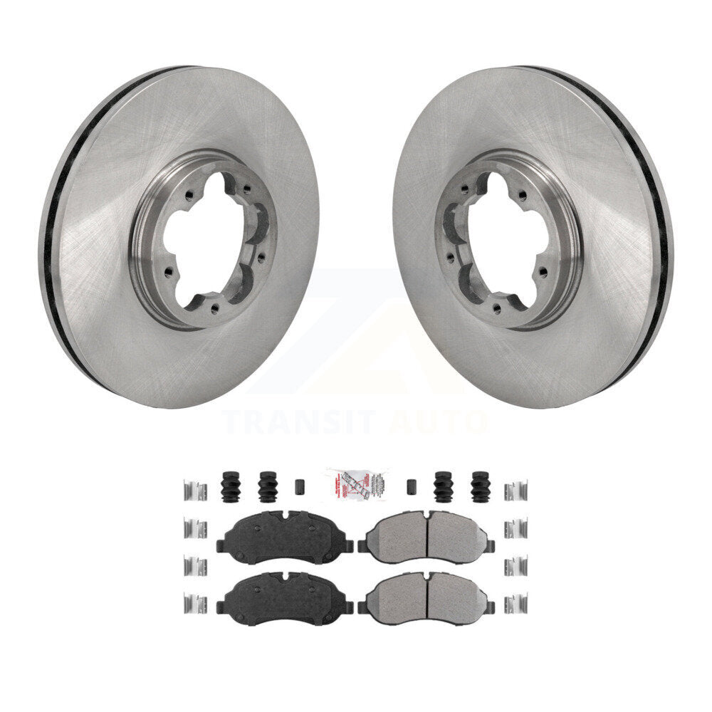 Front Disc Brake Rotor Semi-Metallic Pad Kit For Ford Transit-250 Transit-150 Transit-350 K8A-107641