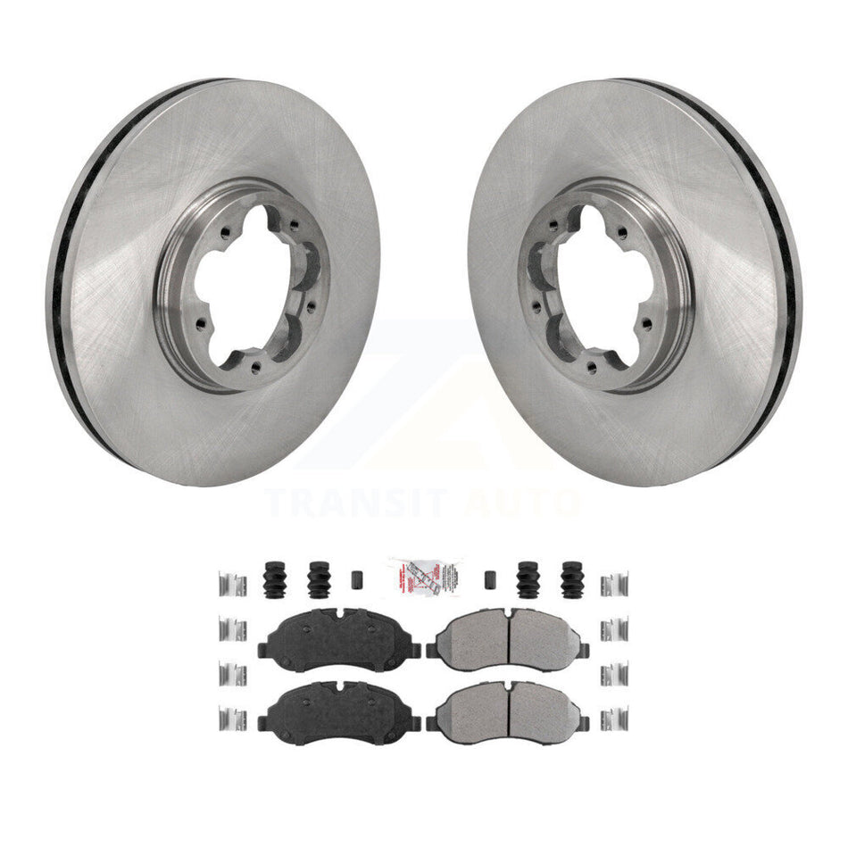 Front Disc Brake Rotor Semi-Metallic Pad Kit For Ford Transit-250 Transit-150 Transit-350 K8A-107641