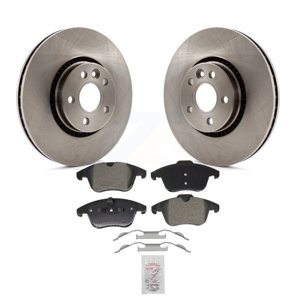 Front Disc Brake Rotors And Semi-Metallic Pads Kit For 2008-2015 Land Rover LR2 K8A-107656