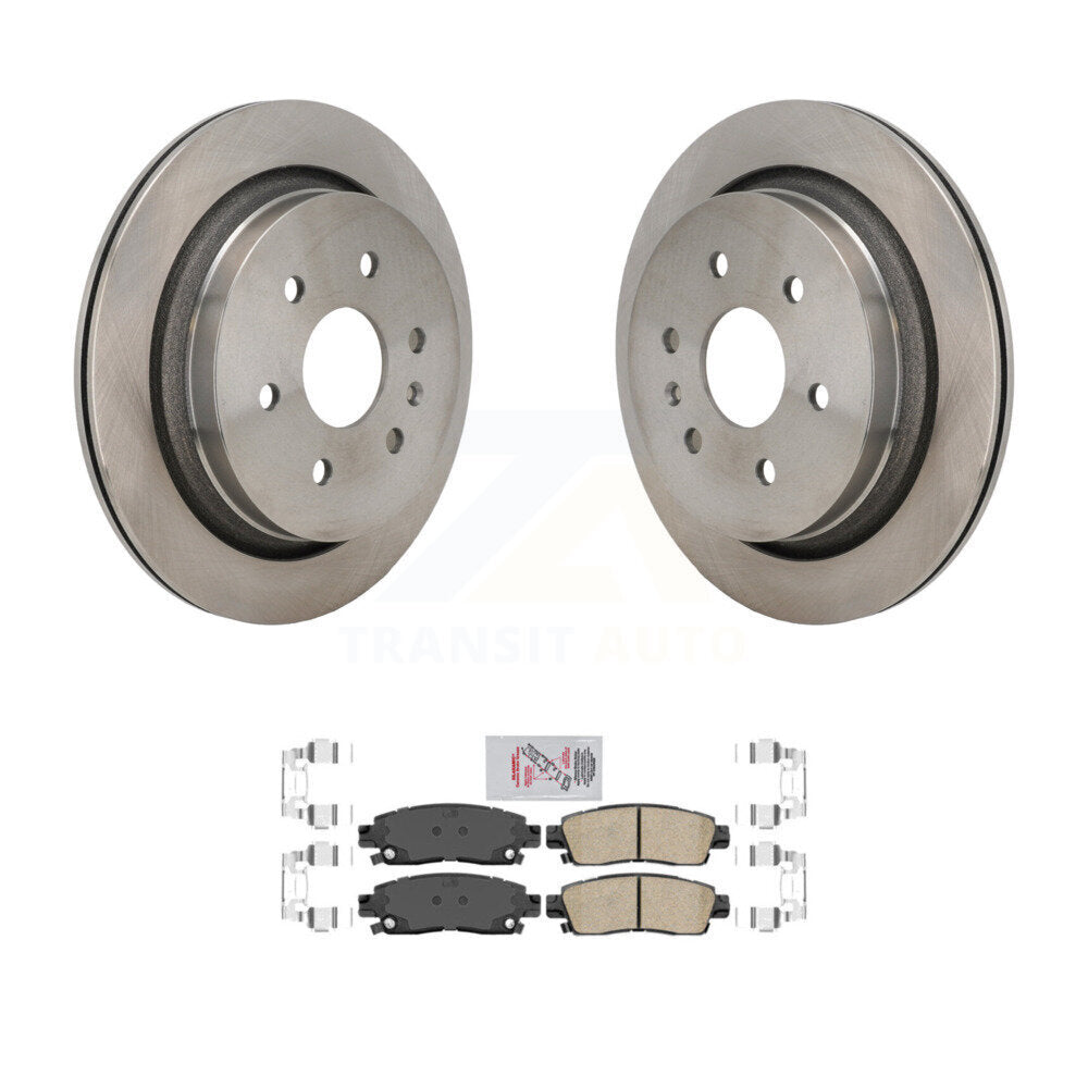 Rear Disc Brake Rotors And Ceramic Pads Kit For Cadillac XTS K8A-107669