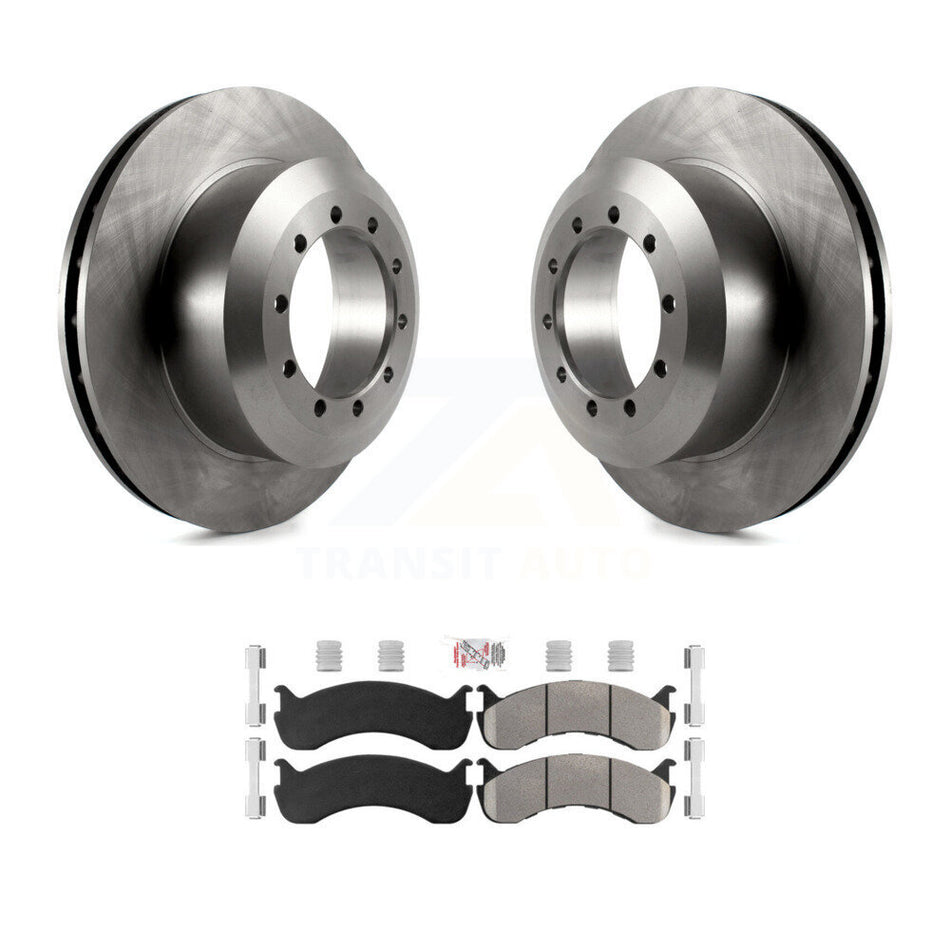 Rear Disc Brake Rotors And Semi-Metallic Pads Kit For Ford F-53 Motorhome Chassis K8A-107675
