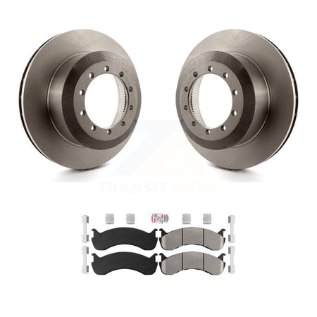 Rear Disc Brake Rotors And Semi-Metallic Pads Kit For Ford F-53 Motorhome Chassis K8A-107676