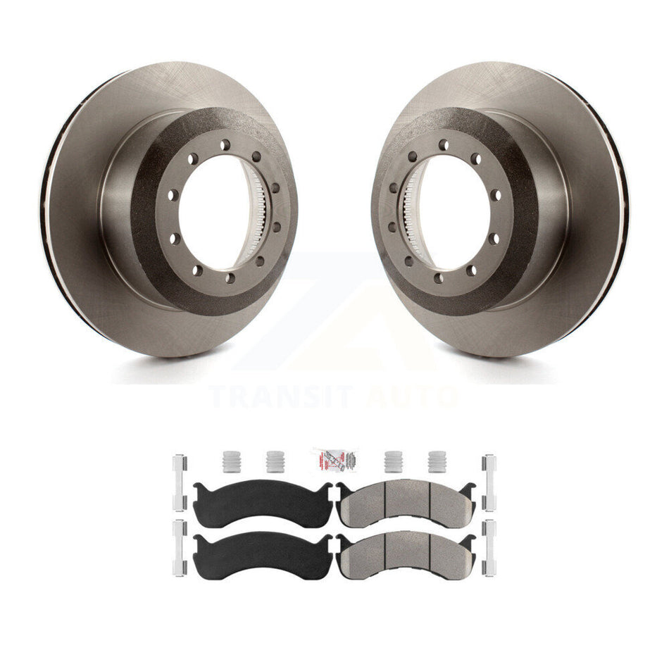 Rear Disc Brake Rotors And Semi-Metallic Pads Kit For Ford F-53 Motorhome Chassis K8A-107676
