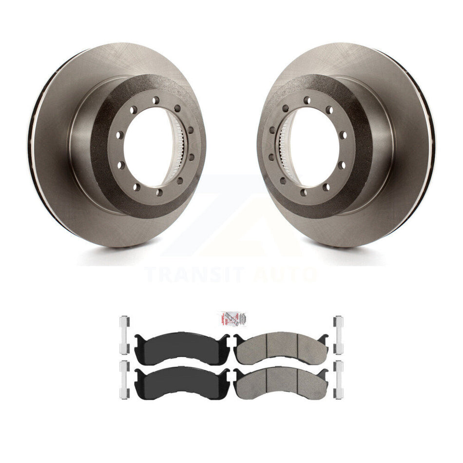 Rear Disc Brake Rotors And Semi-Metallic Pads Kit For Ford F-53 Motorhome Chassis K8A-107678