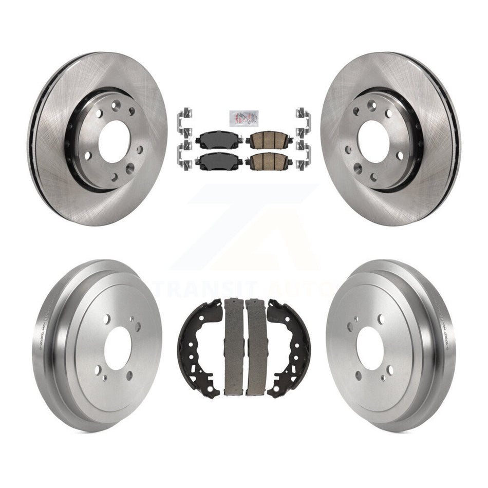 Front Rear Brake Rotors Ceramic Pad Drum Kit For Nissan Kicks SV SR with Disc rear brakes K8A-107685
