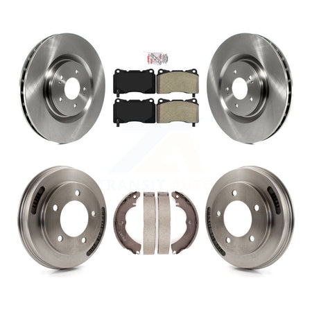 Front Rear Disc Brake Rotors Semi-Metallic Pads And Drum Kit For Mitsubishi Lancer K8A-107689