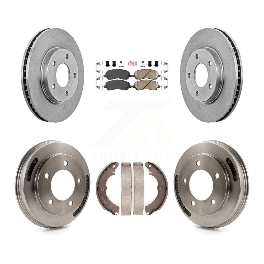 Front Rear Disc Brake Rotors Ceramic Pads And Drum Kit For Mitsubishi Lancer K8A-107692