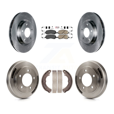 Front Rear Disc Brake Rotors Ceramic Pad And Drum Kit For 2008-2009 Mitsubishi Lancer GTS K8A-107693