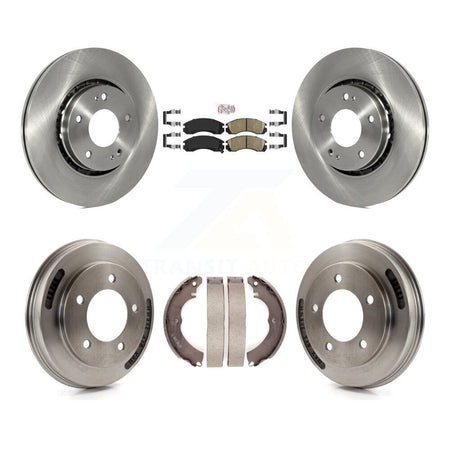 Front Rear Brake Rotors Ceramic Pad Drum Kit For 09 Mitsubishi Lancer Ralliart From 04 K8A-107694