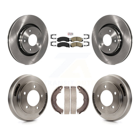 Front Rear Brake Rotors Ceramic Pad Drum Kit For 2009 Mitsubishi Lancer Ralliart To 03 09 K8A-107695