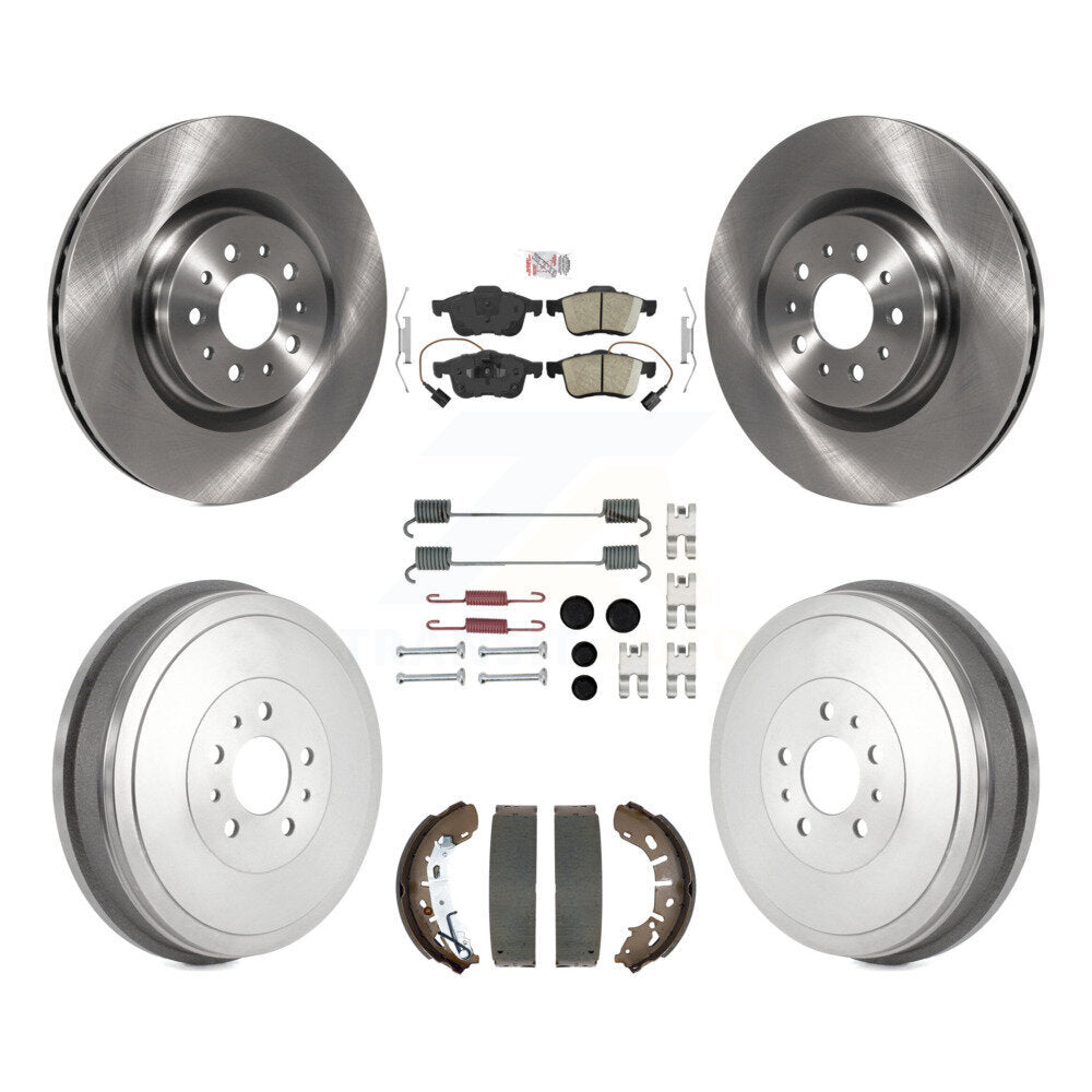 Front Rear Disc Brake Rotor Ceramic Pad & Drum Kit (7Pc) For 2015-2021 Ram ProMaster City K8A-107699