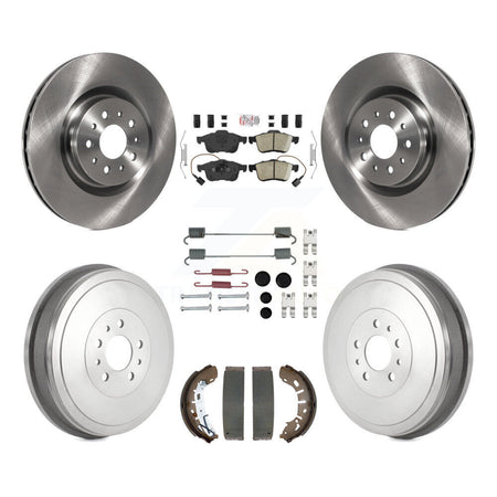 Front Rear Disc Brake Rotor Ceramic Pad & Drum Kit (7Pc) For 2015-2021 Ram ProMaster City K8A-107700