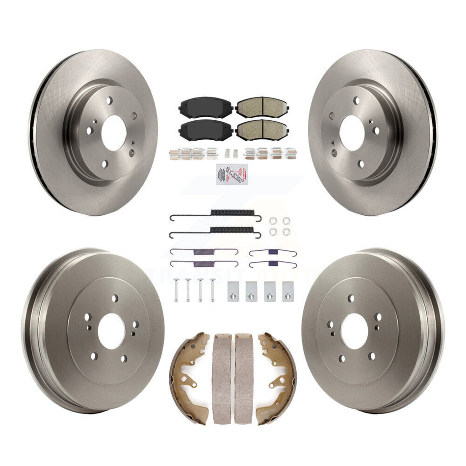 Front Rear Brake Rotor Semi-Metallic Pad Drum Kit (7Pc) For 2006-2008 Suzuki Grand Vitara K8A-107709