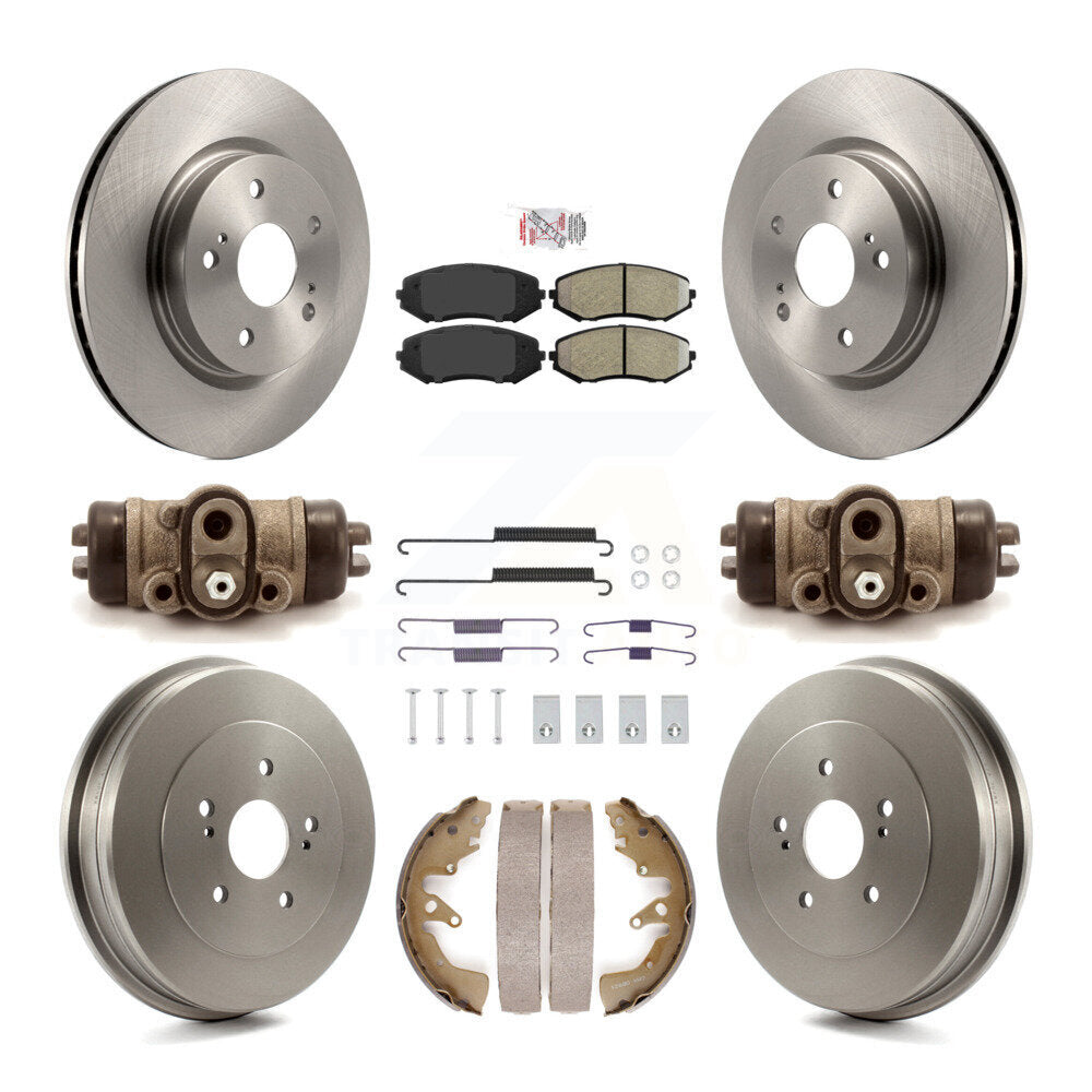 Front Rear Disc Brake Rotors Semi-Metallic Pad And Drum Kit (9Pc) For Suzuki Grand Vitara K8A-107713