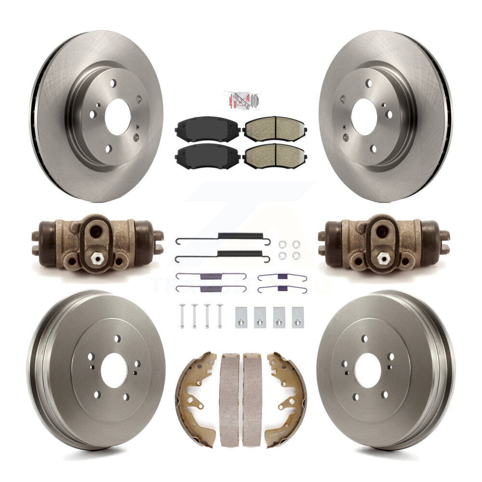 Front Rear Disc Brake Rotors Semi-Metallic Pad And Drum Kit (9Pc) For Suzuki Grand Vitara K8A-107713