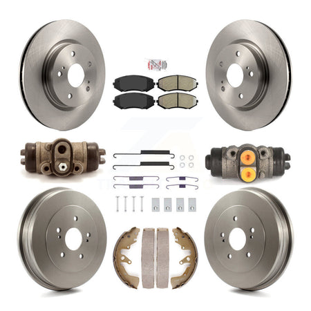 Front Rear Disc Brake Rotor Semi-Metallic Pad Drum Kit (9Pc) For 2008 Suzuki Grand Vitara K8A-107715