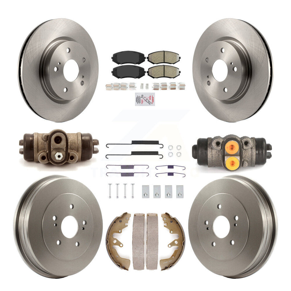 Front Rear Disc Brake Rotor Semi-Metallic Pad Drum Kit (9Pc) For 2008 Suzuki Grand Vitara K8A-107715