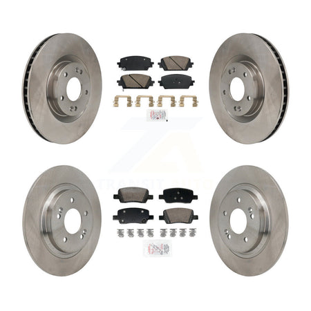 Front Rear Ceramic Pad & Disc Brake Rotor Kit For Hyundai Santa Fe Kia Sorento GAS engine K8A-107731