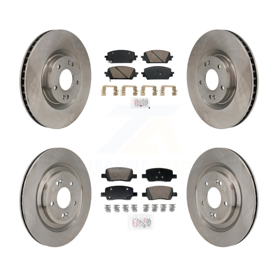 Front Rear Ceramic Pads And Disc Brake Rotors Kit For Hyundai Santa Fe Kia Sorento K8A-107732