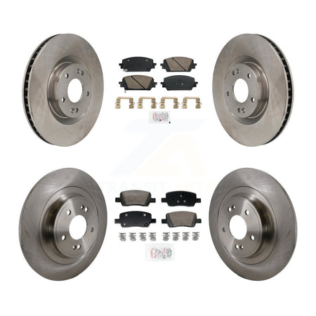 Front Rear Ceramic Pads And Disc Brake Rotors Kit For 2022-2023 Hyundai Santa Cruz K8A-107733