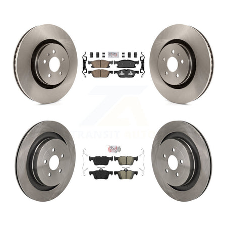 Front Ceramic Rear Semi-Metallic Pads And Disc Brake Rotors Kit For Lincoln Nautilus K8A-107741