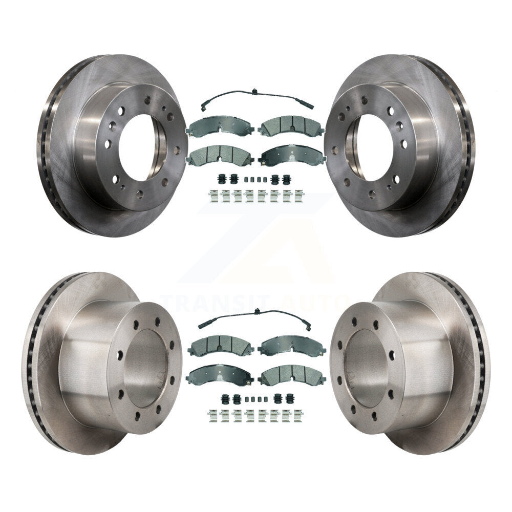 Front Rear Semi-Metallic Pad & Brake Rotor Kit For GMC Sierra 3500 HD Chevrolet Silverado K8A-107751