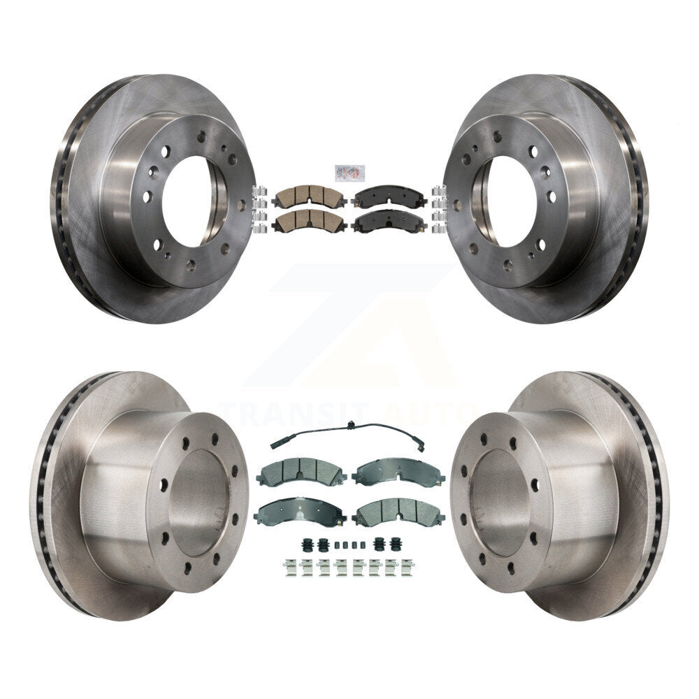 Front Ceramic Rear Semi-Metallic Pad And Brake Rotor Kit For GMC Sierra 3500 HD Chevrolet K8A-107753