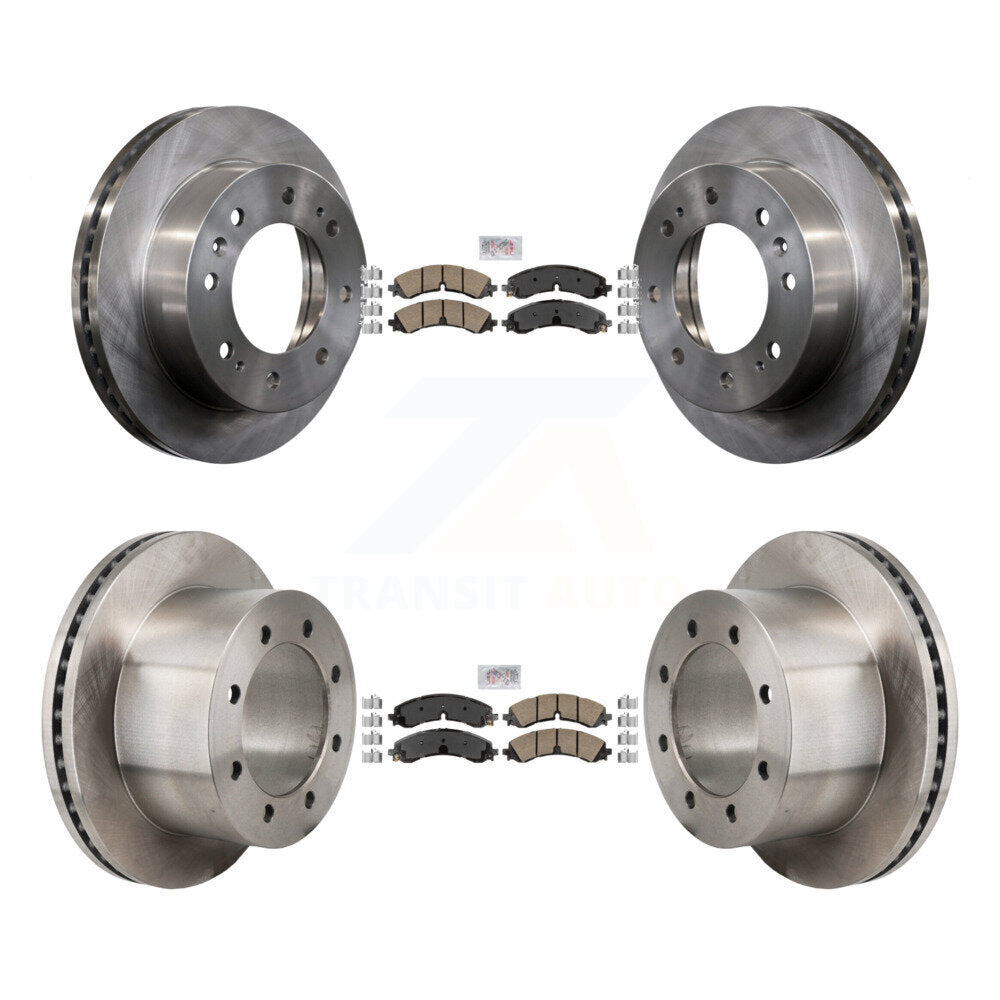 Front Rear Ceramic Pad & Disc Brake Rotors Kit For GMC Sierra 3500 HD Chevrolet Silverado K8A-107754