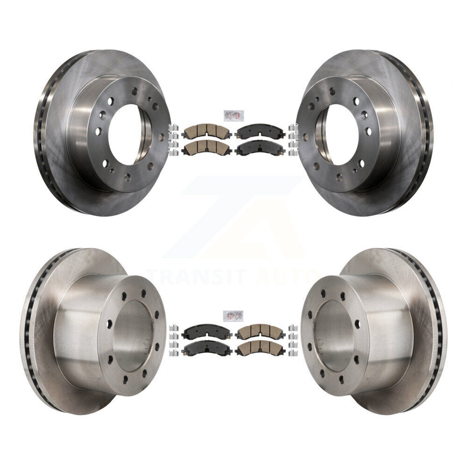 Front Rear Ceramic Pad & Disc Brake Rotors Kit For GMC Sierra 3500 HD Chevrolet Silverado K8A-107754